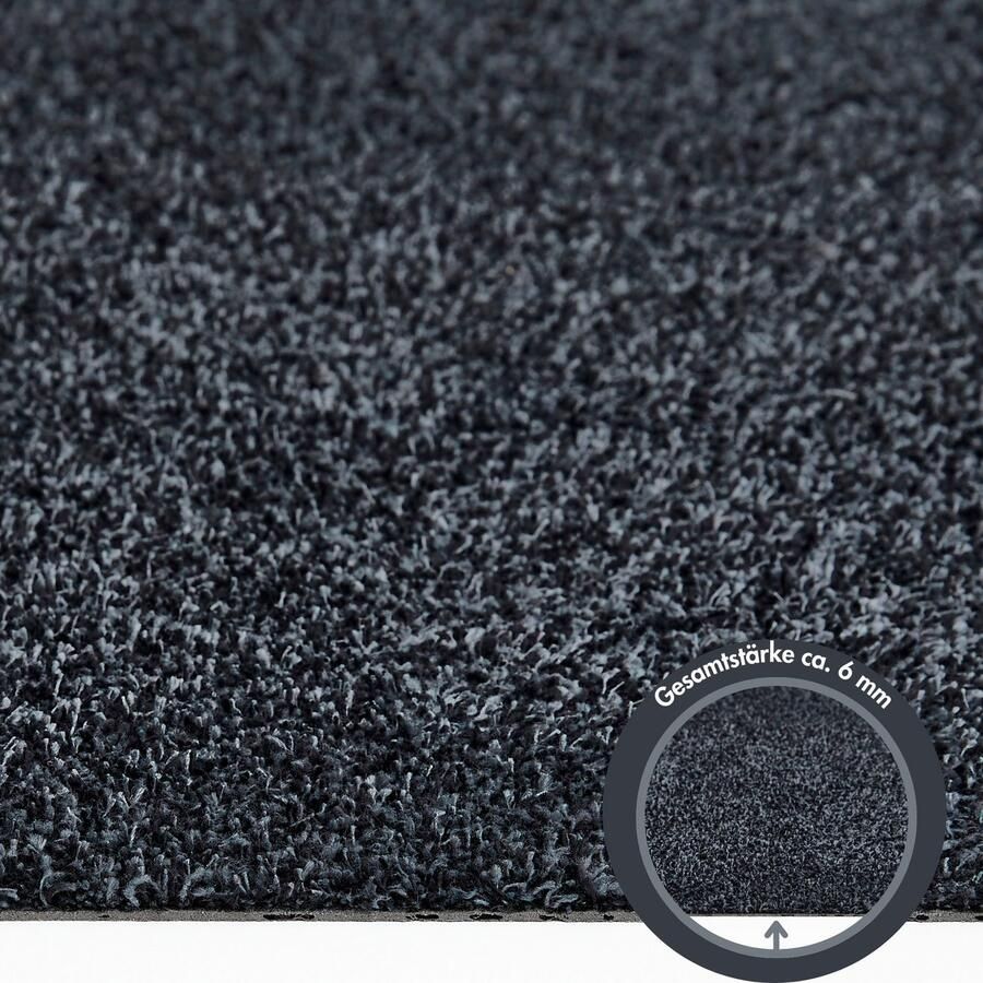 Andiamo deurmat Samson vuilvangmat van katoen voor de entree van het huis kan gebruikt worden als deurmat binnen deurmat in overdekte buitenruimtes of als huisdierenmat 67 x 180 cm antraciet - Foto 2