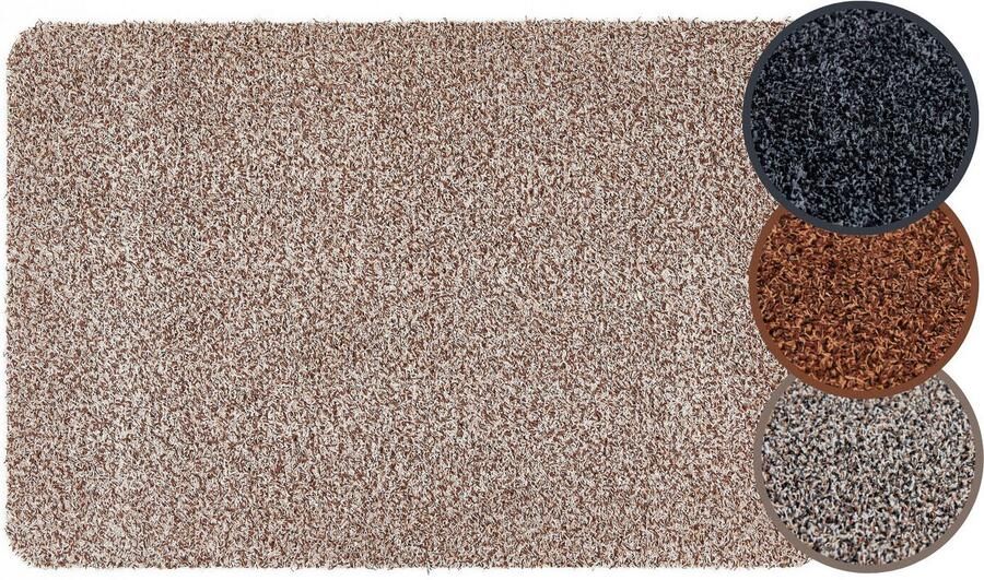 Andiamo deurmat Samson vuilvangmat van katoen voor de entree van het huis kan gebruikt worden als deurmat binnen deurmat in overdekte buitenruimtes of als huisdierenmat 100 x 150 cm lichtbeige - Foto 14