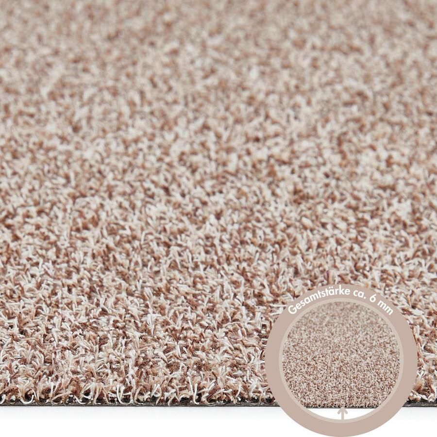 Andiamo deurmat Samson vuilvangmat van katoen voor de entree van het huis kan gebruikt worden als deurmat binnen deurmat in overdekte buitenruimtes of als huisdierenmat 100 x 150 cm lichtbeige - Foto 2