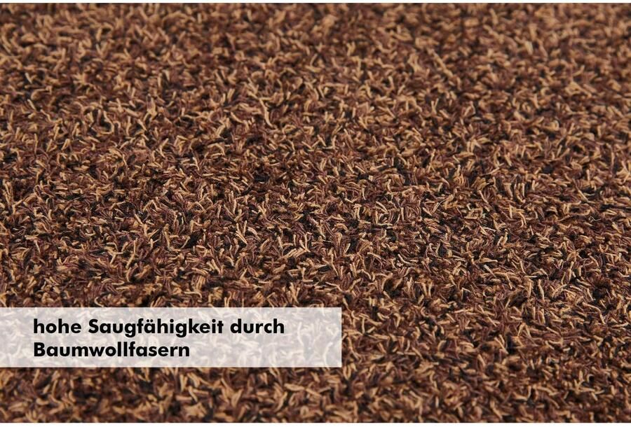 Andiamo deurmat Samson vuilvangmat van katoen voor de entree van uw huis te gebruiken als deurmat binnen deurmat in overdekte buitenruimtes of als huisdierenmat 67 x 180 cm Bruin - Foto 8