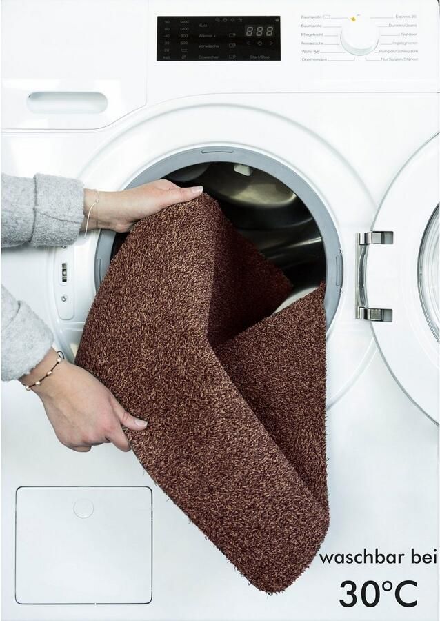 Andiamo deurmat Samson vuilvangmat van katoen voor de entree van uw huis te gebruiken als deurmat binnen deurmat in overdekte buitenruimtes of als huisdierenmat 67 x 180 cm Bruin - Foto 5