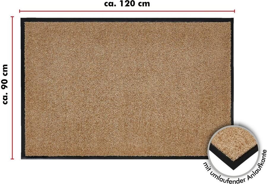 Andiamo Mat Super Wash & Clean Made in Belgium Vuilopvangmat uni kleuren antislip wasbaar - Foto 5