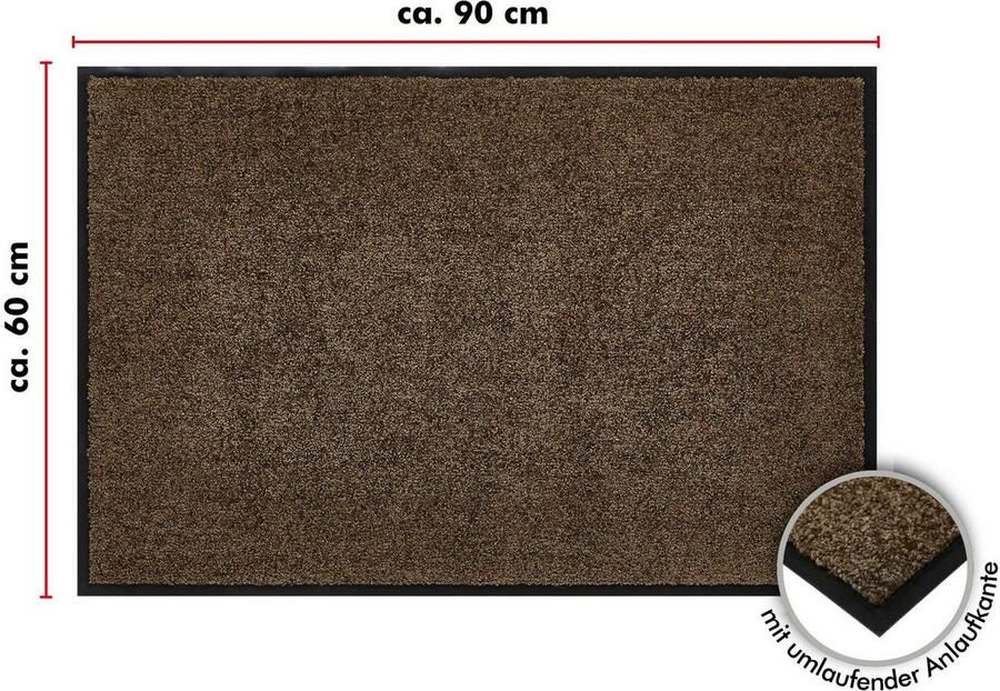 Andiamo Mat Super Wash & Clean Made in Belgium Vuilopvangmat uni kleuren antislip wasbaar - Foto 4