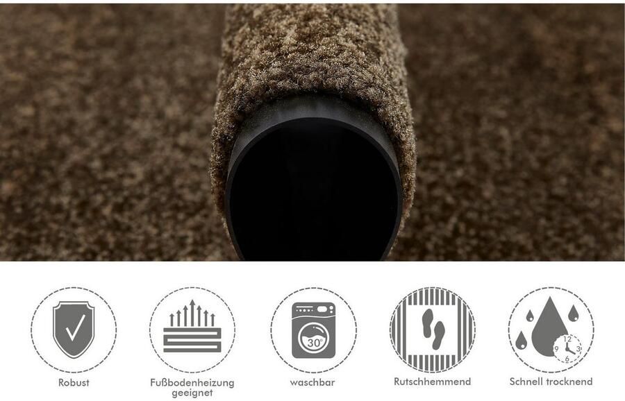 Andiamo Mat Super Wash & Clean Made in Belgium Vuilopvangmat uni kleuren antislip wasbaar - Foto 6