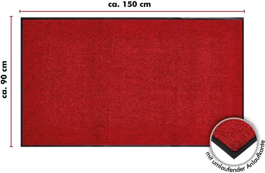 Andiamo Mat Super Wash & Clean Made in Belgium Vuilopvangmat uni kleuren antislip wasbaar - Foto 5