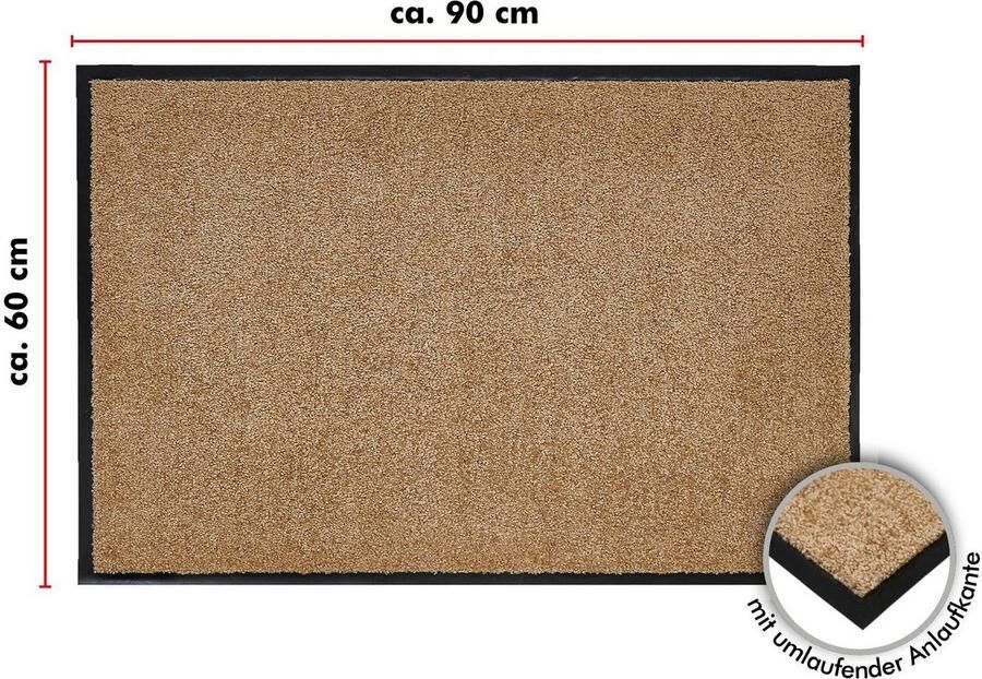 Andiamo Mat Super Wash & Clean Made in Belgium Vuilopvangmat uni kleuren antislip wasbaar - Foto 4