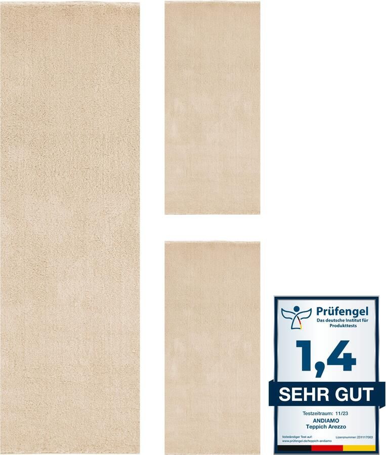 Andiamo Set slaapkamerkleedjes Arezzo Effen kleuren zachte pool wasbaar ideaal voor de woonkamer en slaapkamer