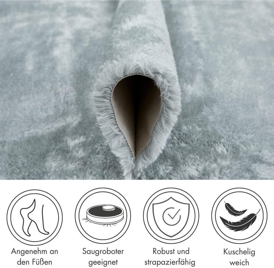 Andiamo Vachtvloerkleed Lam imitatiebont zeer zachte pool wasbaar