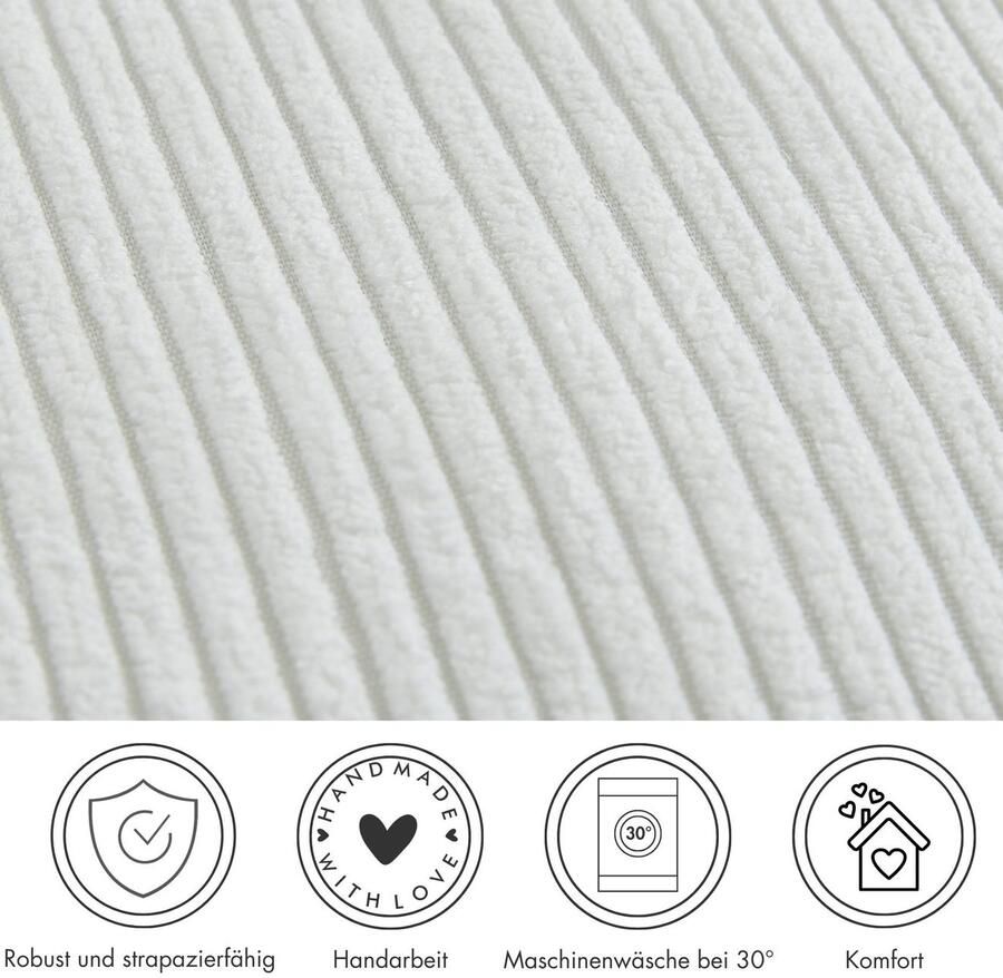 Andiamo Sierkussen Cord kussen Emy kussenhoes met vulling Sierkussens vierkant 40x40 of 30x50 cm ook verkrijgbaar als 4-delige set (1 stuk) - Foto 4