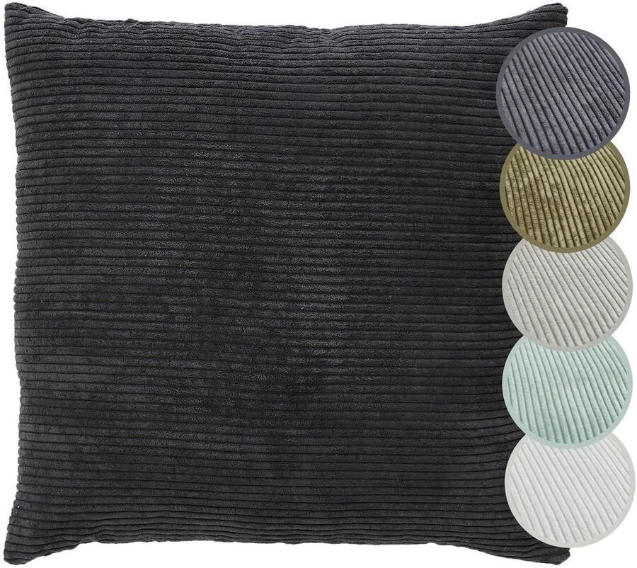 Andiamo Sierkussen Cord kussen Emy kussenhoes met vulling Sierkussens vierkant 40x40 of 30x50 cm ook verkrijgbaar als 4-delige set (1 stuk) - Foto 6