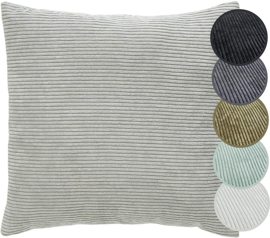 Andiamo Sierkussen Cord kussen Emy kussenhoes met vulling Sierkussens vierkant 40x40 of 30x50 cm ook verkrijgbaar als 4-delige set (1 stuk) - Foto 6