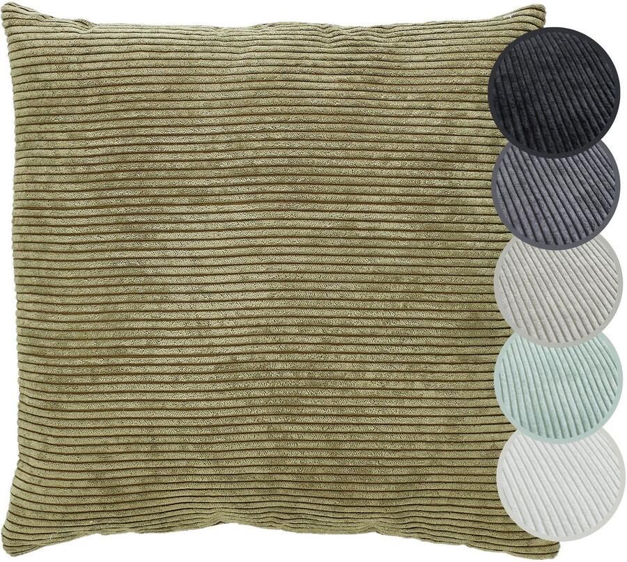 Andiamo Sierkussen Cord kussen Emy kussenhoes met vulling Sierkussens vierkant 40x40 of 30x50 cm ook verkrijgbaar als 4-delige set (1 stuk) - Foto 5