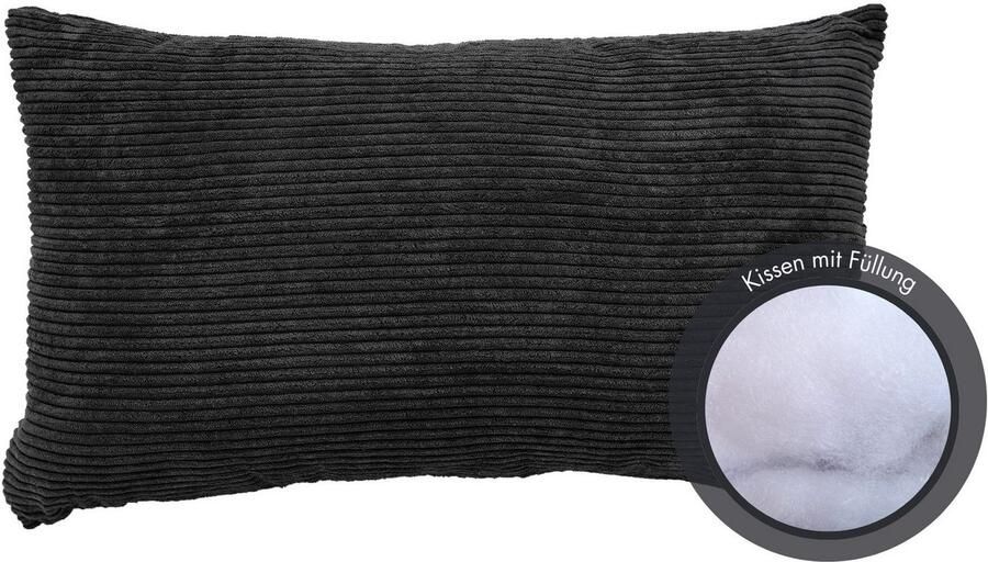 Andiamo Sierkussen Cord kussen Emy kussenhoes met vulling Sierkussens vierkant 40x40 of 30x50 cm ook verkrijgbaar als 4-delige set (1 stuk) - Foto 5