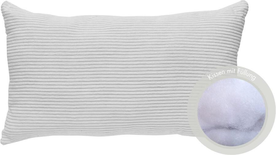 Andiamo Sierkussen Cord kussen Emy kussenhoes met vulling Sierkussens vierkant 40x40 of 30x50 cm ook verkrijgbaar als 4-delige set (1 stuk) - Foto 5