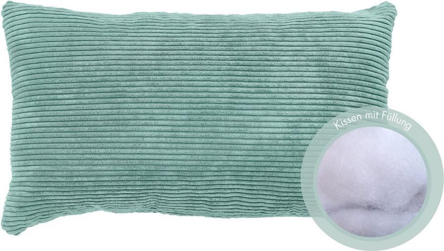 Andiamo Sierkussen Cord kussen Emy kussenhoes met vulling Sierkussens vierkant 40x40 of 30x50 cm ook verkrijgbaar als 4-delige set (1 stuk) - Foto 5