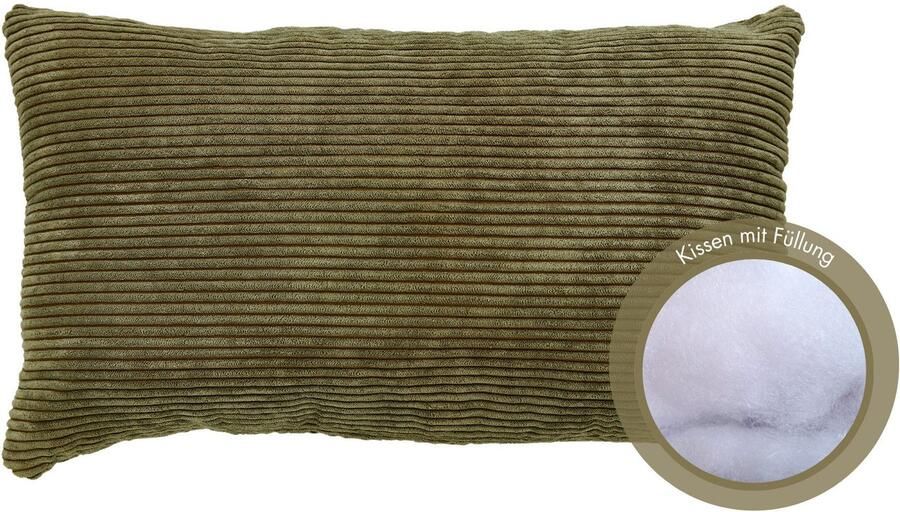 Andiamo Sierkussen Cord kussen Emy kussenhoes met vulling Sierkussens vierkant 40x40 of 30x50 cm ook verkrijgbaar als 4-delige set (1 stuk) - Foto 5