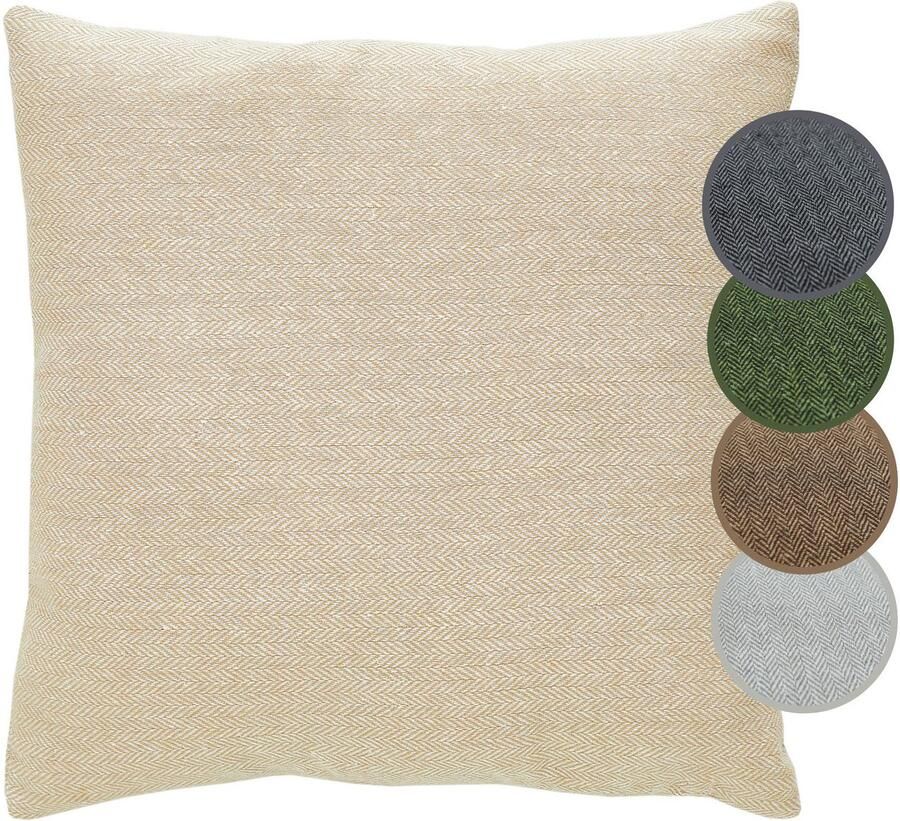 Andiamo Sierkussen Jenny Sierkussen visgraatpatroon vierkant 40x40 cm kussenhoes met vulling (1 stuk) - Foto 6