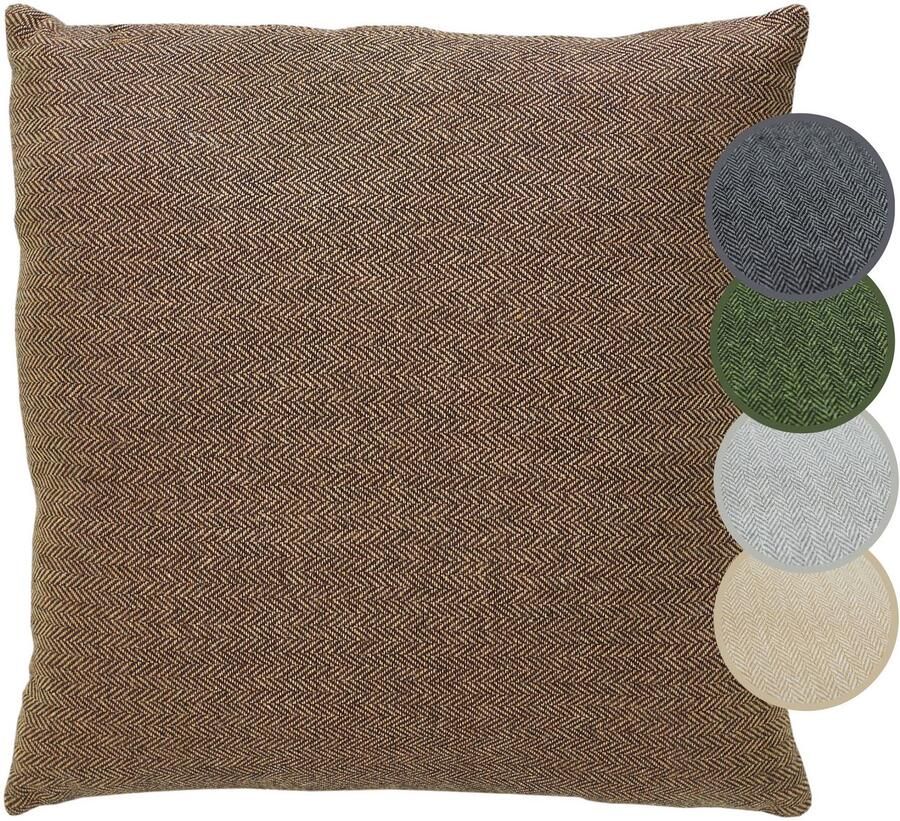 Andiamo Sierkussen Jenny Sierkussen visgraatpatroon vierkant 40x40 cm kussenhoes met vulling (1 stuk) - Foto 6