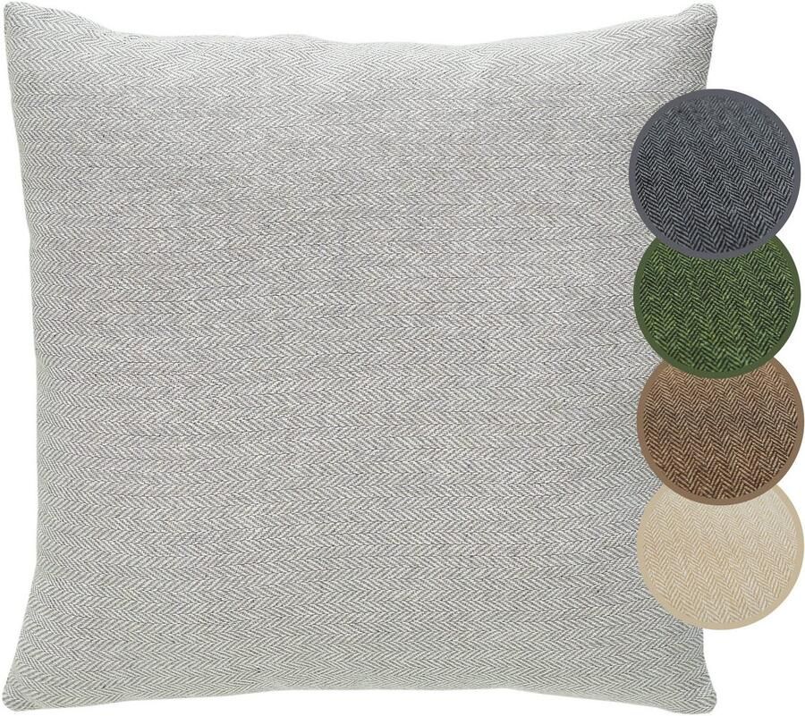 Andiamo Sierkussen Jenny Sierkussen visgraatpatroon vierkant 40x40 cm kussenhoes met vulling (1 stuk) - Foto 6