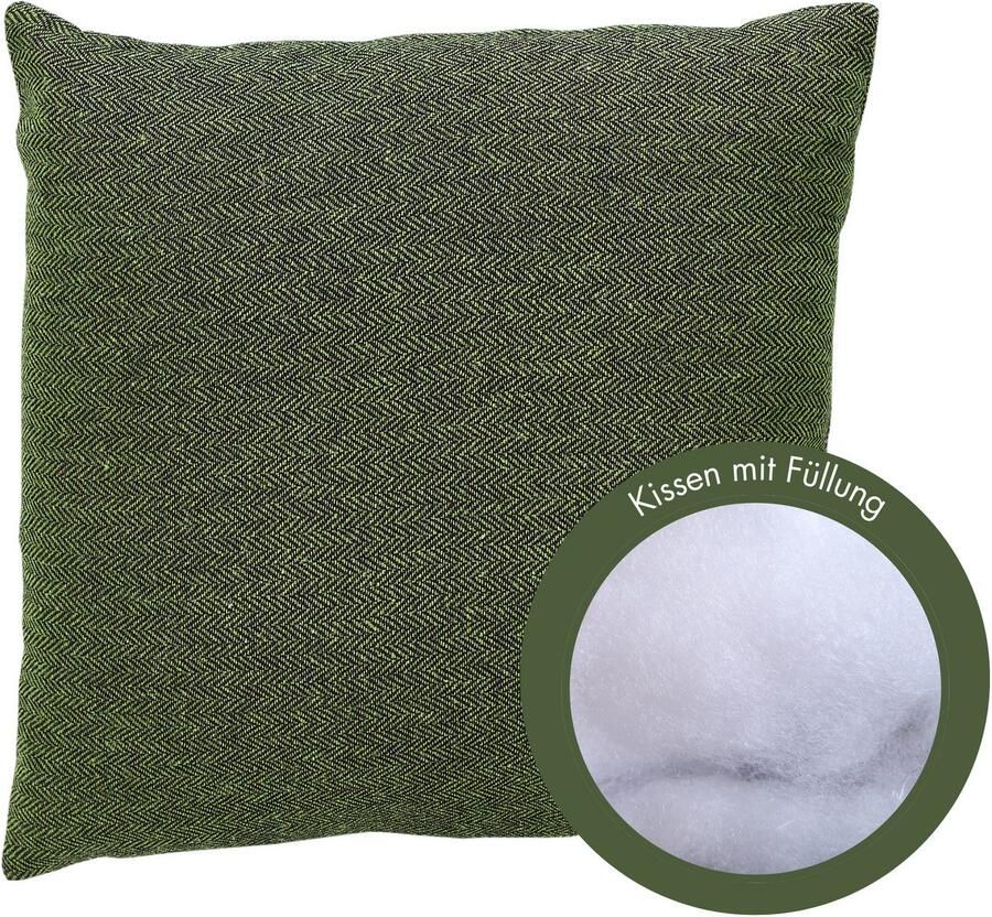 Andiamo Sierkussen Jenny Sierkussen visgraatpatroon vierkant 40x40 cm kussenhoes met vulling (1 stuk) - Foto 4