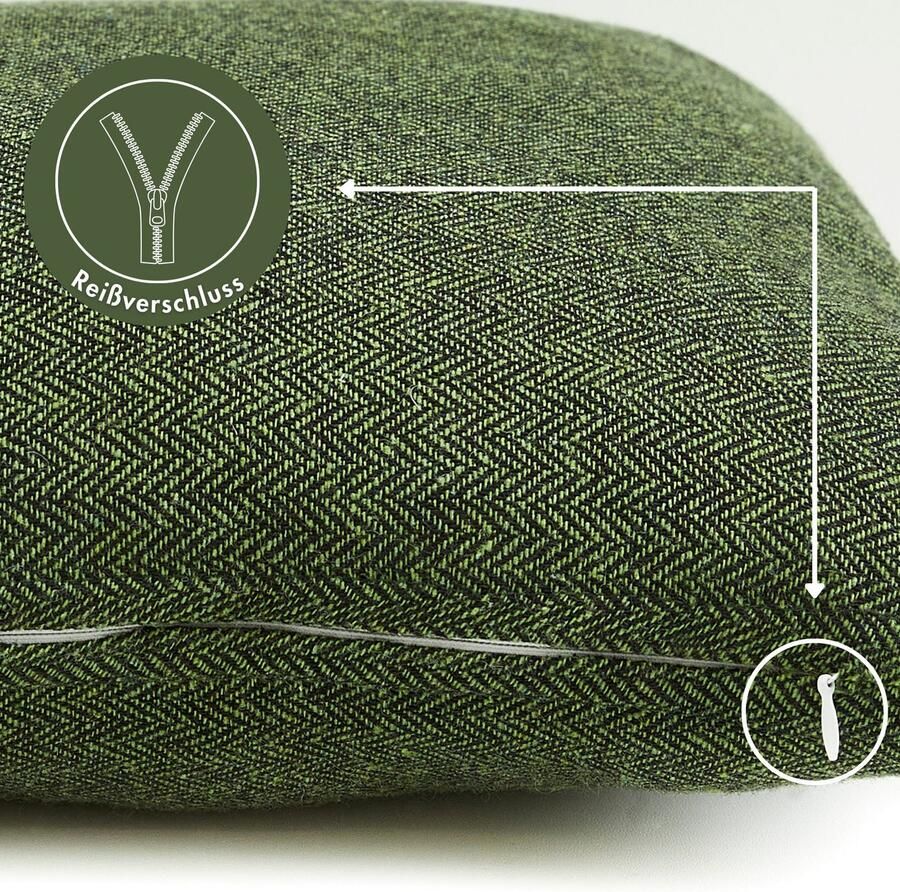 Andiamo Sierkussen Jenny Sierkussen visgraatpatroon vierkant 40x40 cm kussenhoes met vulling (1 stuk) - Foto 2