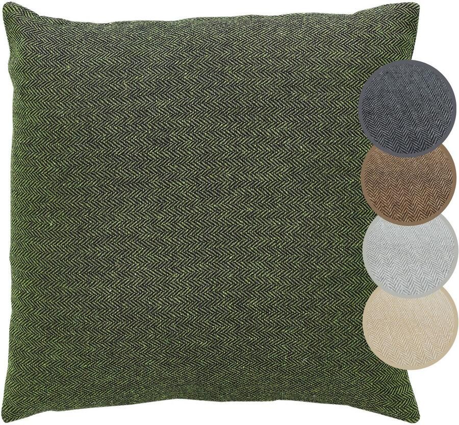 Andiamo Sierkussen Jenny Sierkussen visgraatpatroon vierkant 40x40 cm kussenhoes met vulling (1 stuk) - Foto 5