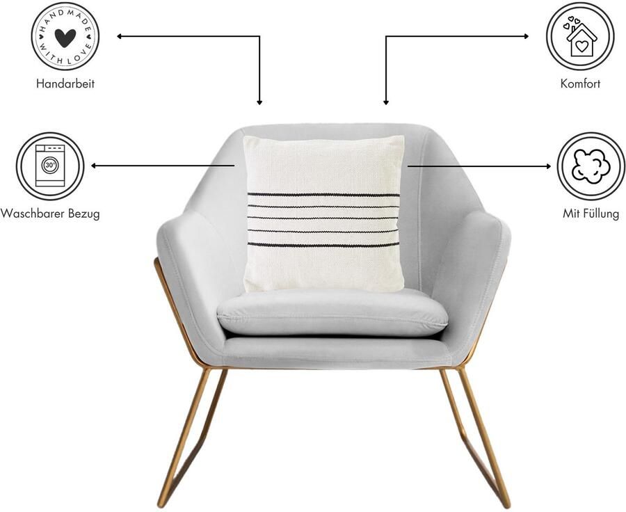 Andiamo Sierkussen Malena Etnisch patroon bankkussen kussenhoes met vulling vierkant 45x45 cm (1 stuk) - Foto 5