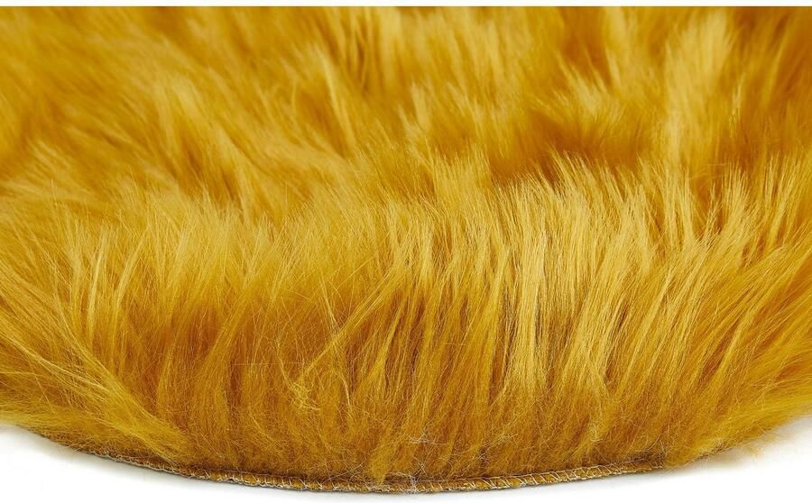 Andiamo Stoelkussen Ovium Zitkussen rond Ø 34 cm imitatiebont wasbaar set van 4 - Foto 7