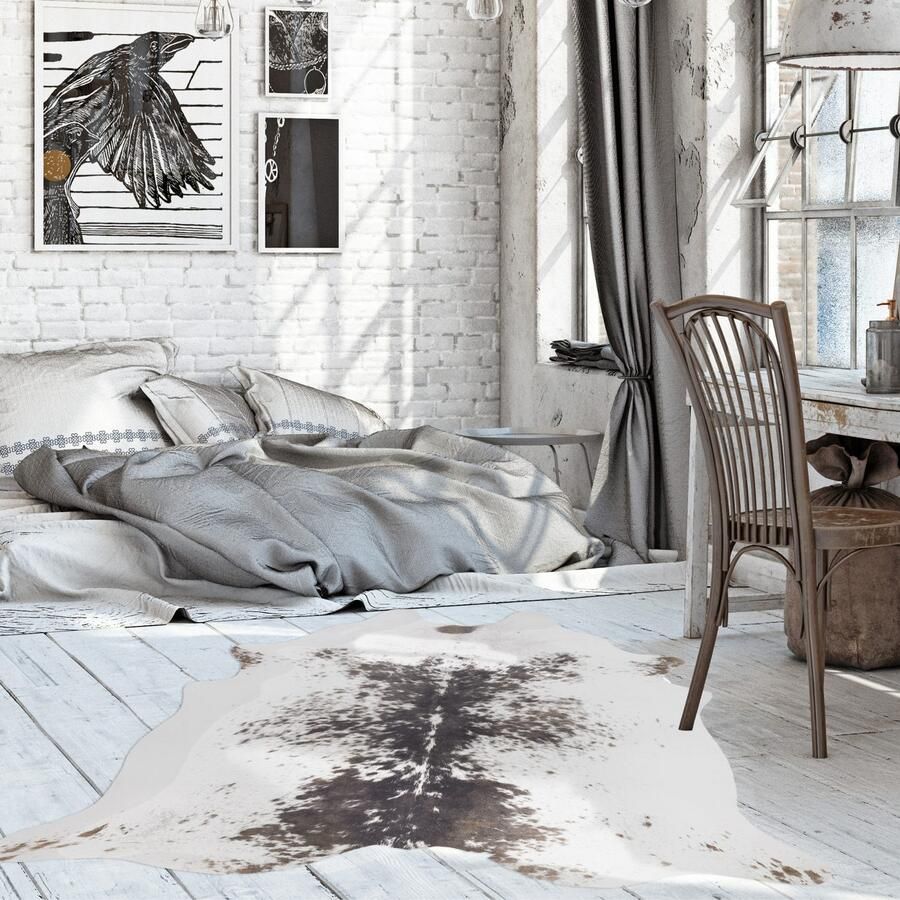 Andiamo Vachtvloerkleed Amarillo Nepbont gedrukte koeienhuid-look woonkamer klantenfavoriet