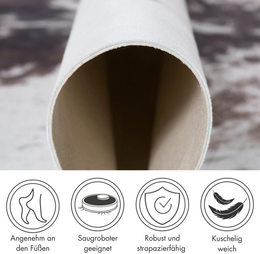 Andiamo Vachtvloerkleed Amarillo Nepbont gedrukte koeienhuid-look woonkamer klantenfavoriet - Foto 4