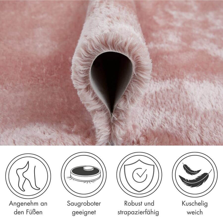 Andiamo Vachtvloerkleed Lam imitatiebont Nepbont zeer zachte pool wasbaar klantenfavoriet - Foto 3