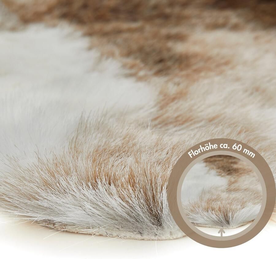 Andiamo Vachtvloerkleed Rendiervacht Rentier-kunstbont zacht & knuffelig woonkamer slaapkamer - Foto 4