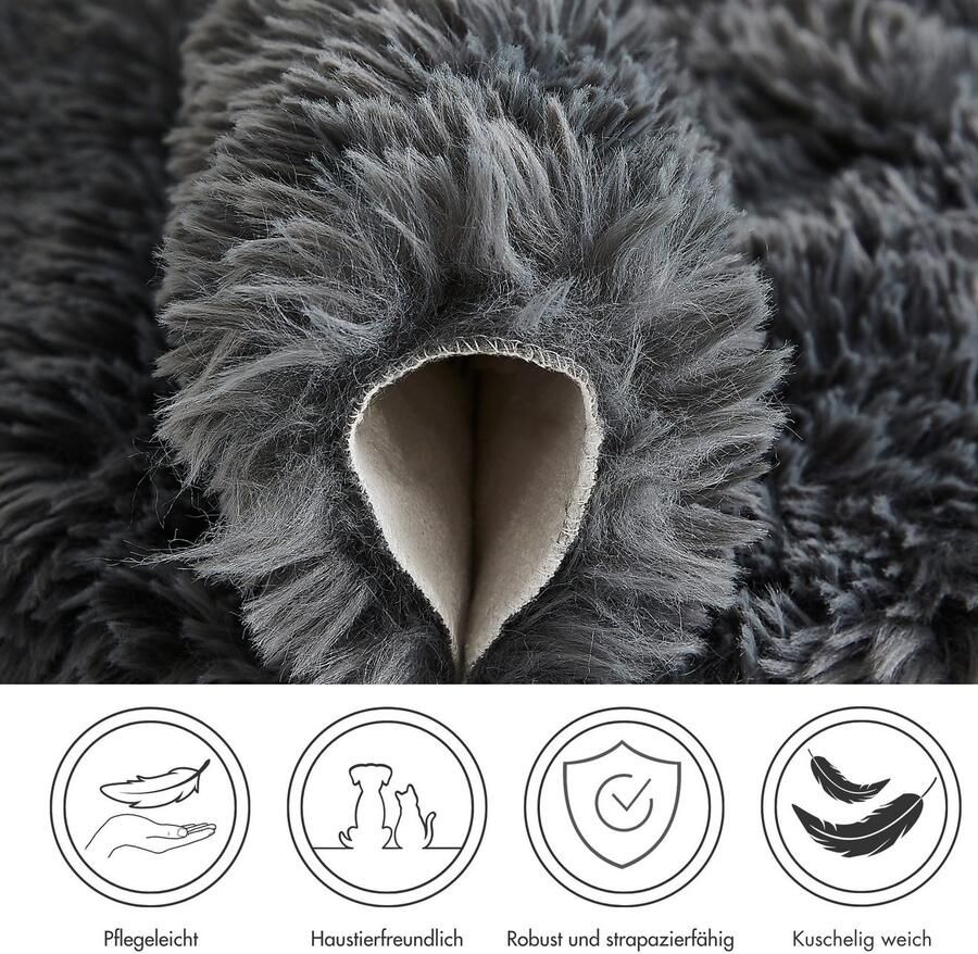 Andiamo Vloerkleed Alpa Uni kleuren microvezel bijzonder zacht & knuffelig slaapkamer - Foto 3