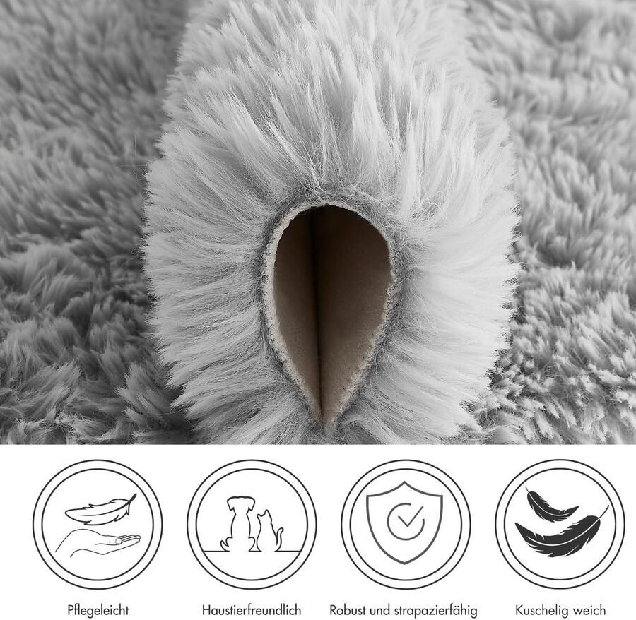 Andiamo Vloerkleed Alpa Uni kleuren microvezel bijzonder zacht & knuffelig slaapkamer - Foto 3