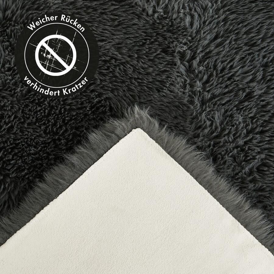 Andiamo Vloerkleed Alpa Uni kleuren microvezel bijzonder zacht & knuffelig slaapkamer - Foto 2