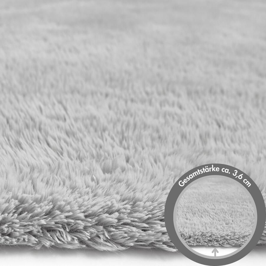 Andiamo Vloerkleed Alpa Uni kleuren microvezel bijzonder zacht & knuffelig slaapkamer