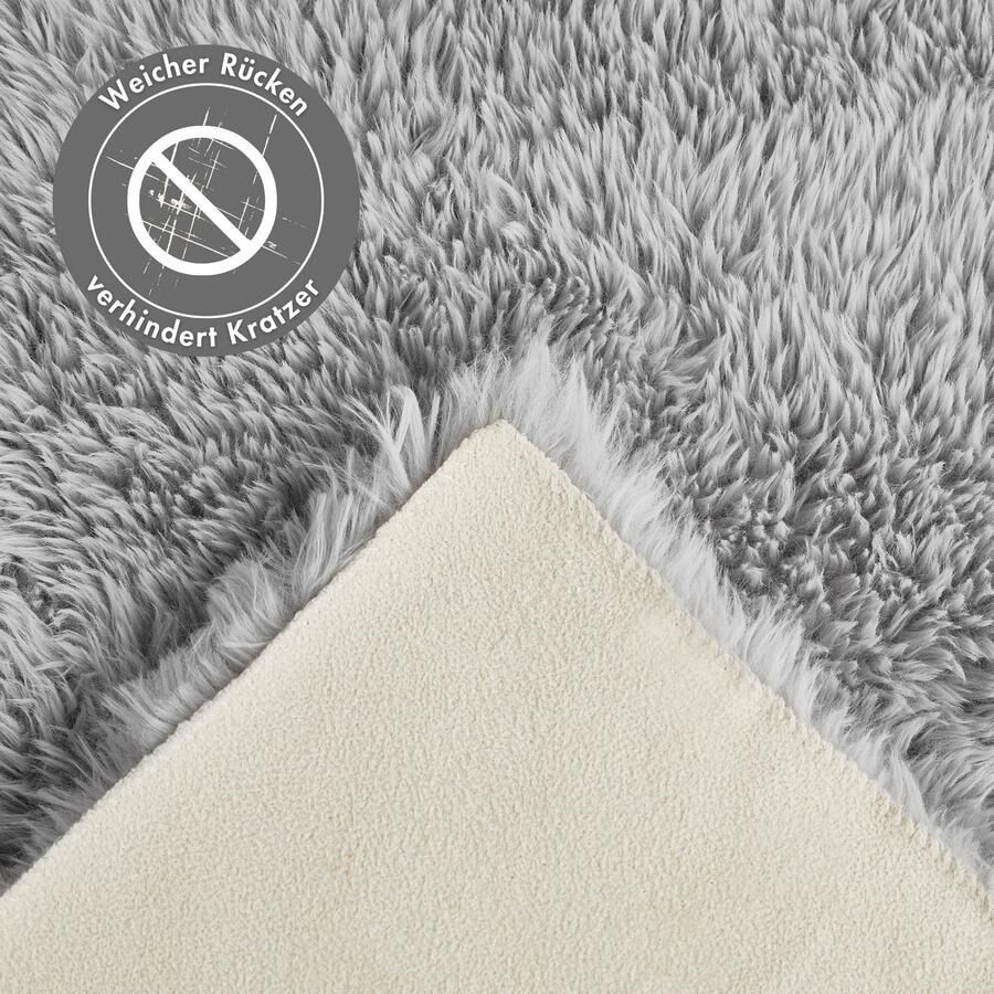 Andiamo Vloerkleed Alpa Uni kleuren microvezel bijzonder zacht & knuffelig slaapkamer - Foto 2