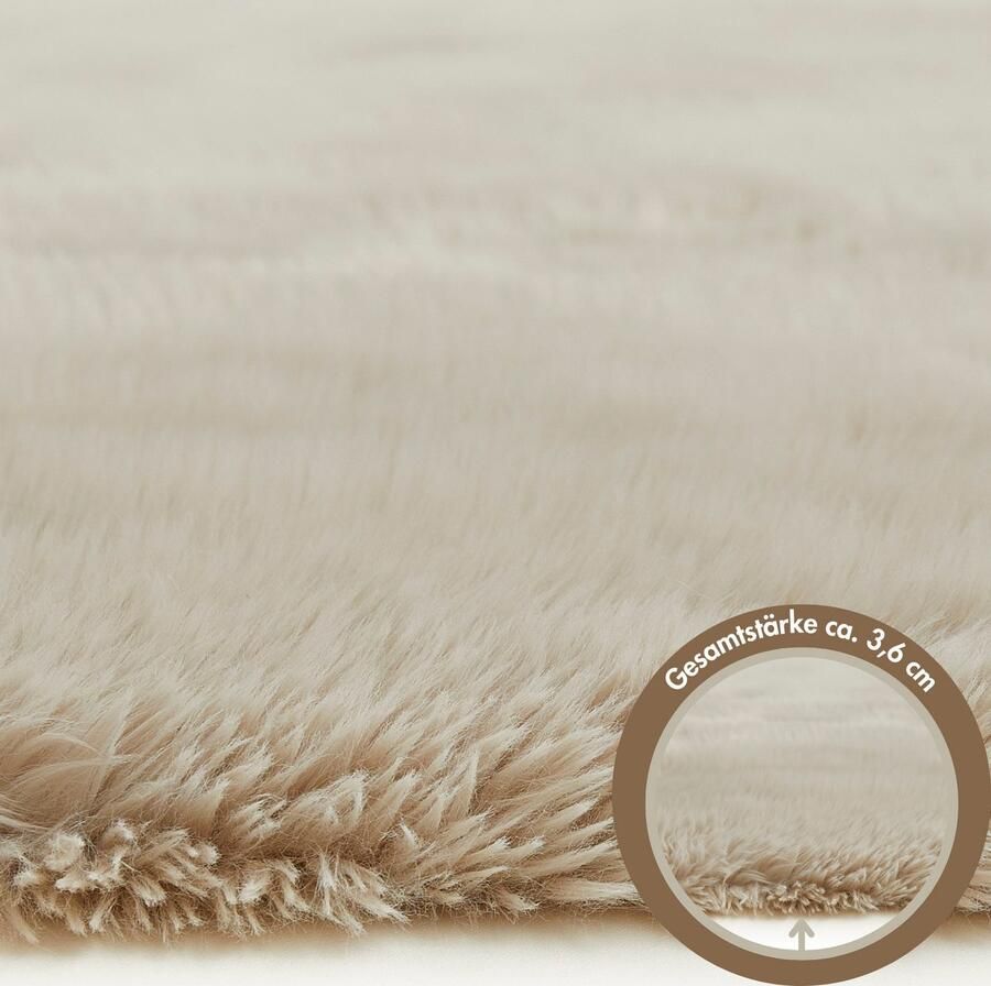 Andiamo Vloerkleed Alpa Uni kleuren microvezel bijzonder zacht & knuffelig slaapkamer - Foto 2