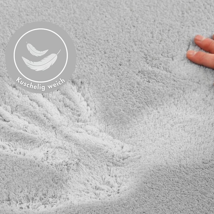 Andiamo Vloerkleed Arezzo Effen kleuren zachte pool wasbaar ideaal voor de woonkamer en slaapkamer - Foto 4