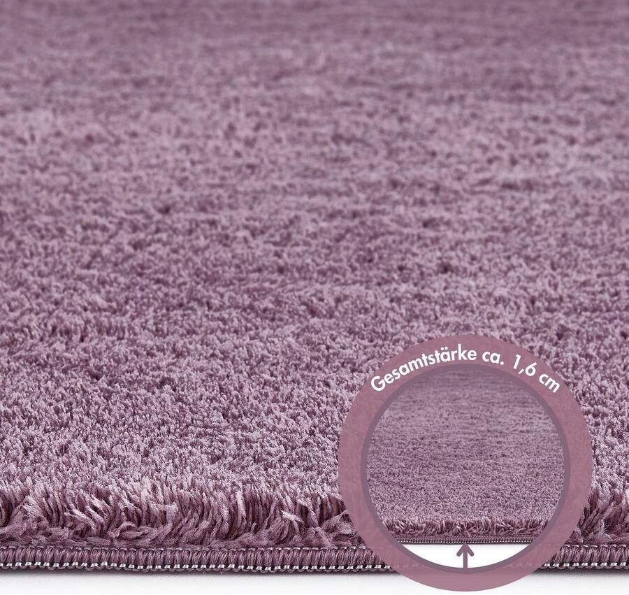 Andiamo Vloerkleed Arezzo Effen kleuren zachte pool wasbaar ideaal voor de woonkamer en slaapkamer - Foto 8