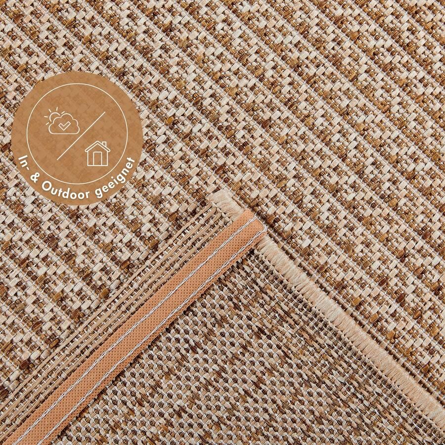 Andiamo Vloerkleed ARIZONA 2 Platweefsel met randdessin geschikt voor binnen en buiten woonkamer - Foto 2