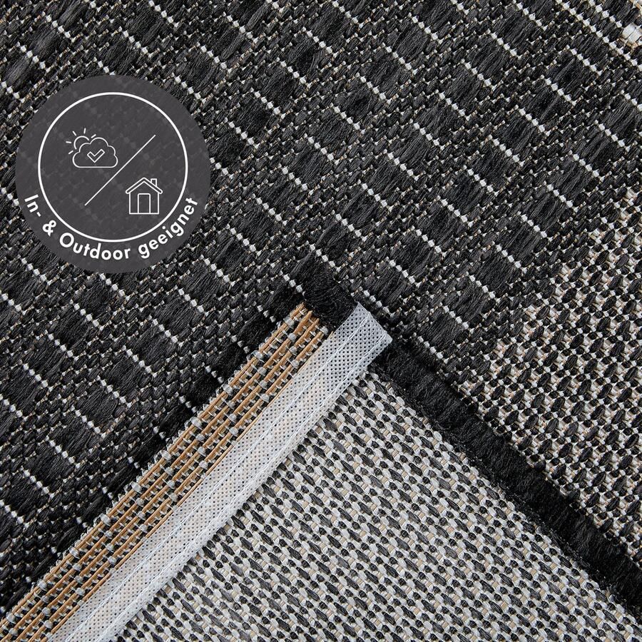 Andiamo Vloerkleed ARIZONA1 Platweefsel geruit motief geschikt voor binnen en buiten woonkamer - Foto 2