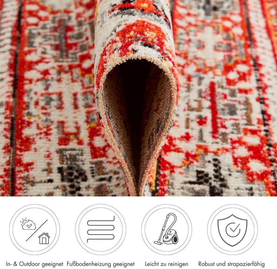 Andiamo Vloerkleed Colore verschillende ontwerpen geschikt voor binnen- en buitengebruik woonkamer - Foto 4