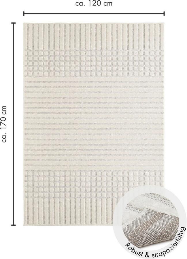 Andiamo Vloerkleed LA ROCHELLE Boho-Scandinavisch stijl hoog-laag effect modern woonkamer - Foto 6