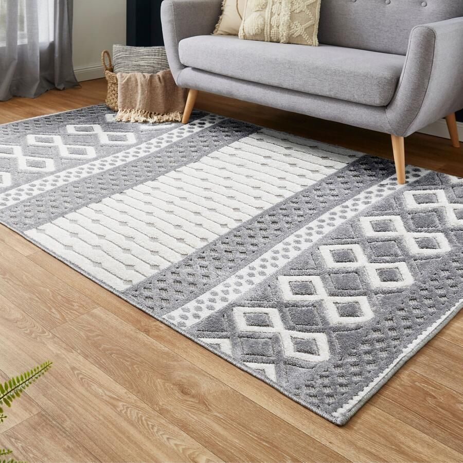 Andiamo Vloerkleed LA ROCHELLE Boho-Scandinavisch stijl hoog-laag effect modern woonkamer - Foto 7