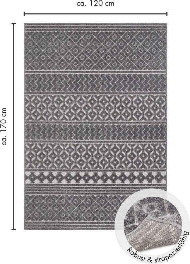 Andiamo Vloerkleed LA ROCHELLE Boho-Scandinavisch stijl hoog-laag effect modern woonkamer - Foto 6