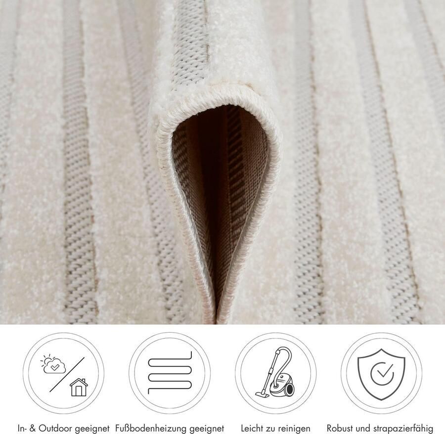 Andiamo Vloerkleed LA ROCHELLE Boho-Scandinavisch stijl hoog-laag effect modern woonkamer - Foto 4