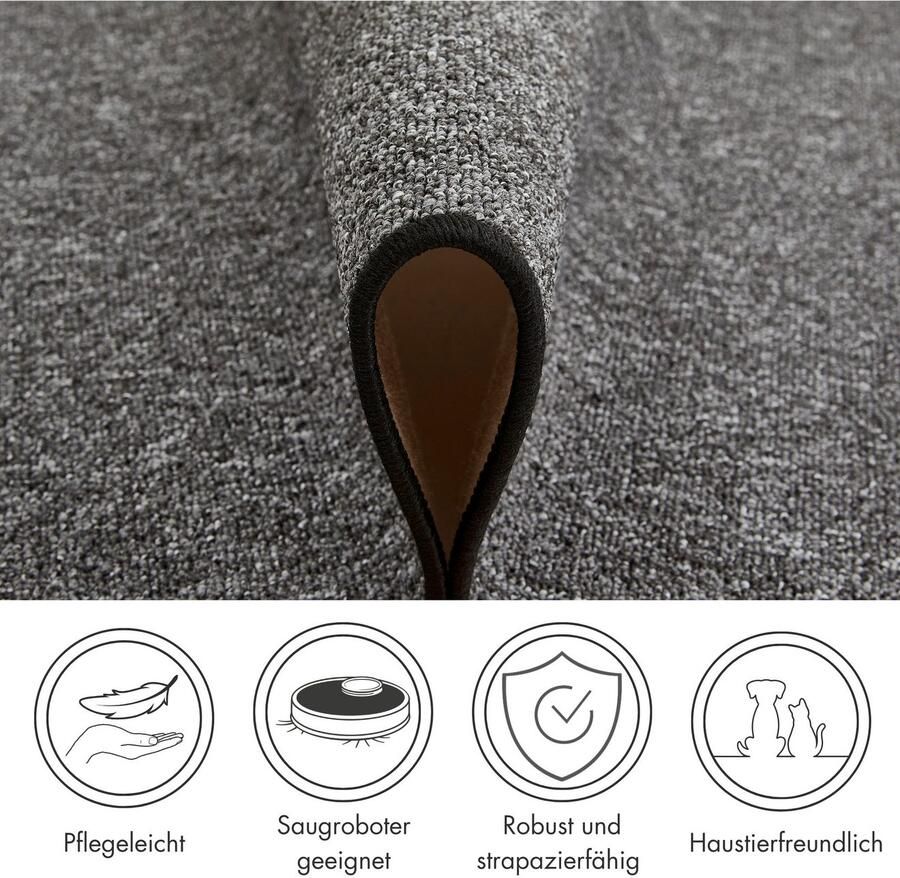 Andiamo Vloerkleed Luton Made in Germany gemêleerde look ook als loper woonkamer & slaapkamer - Foto 3