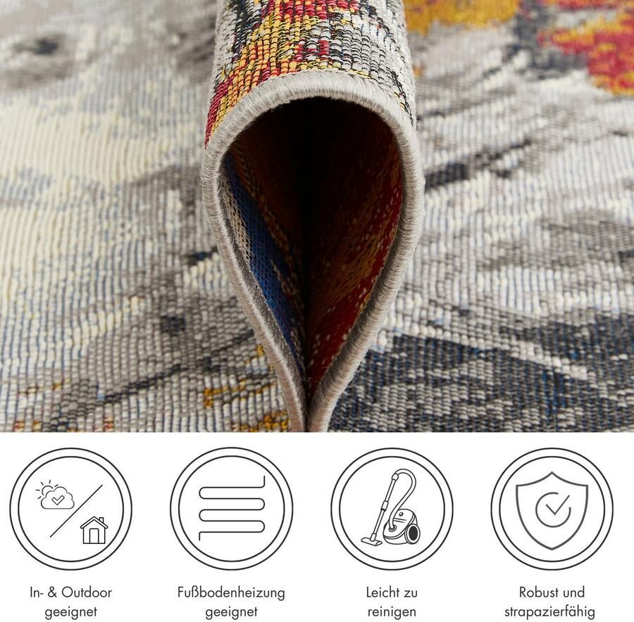 Andiamo Vloerkleed Portland modern design geschikt voor binnen en buiten balkon terras - Foto 3