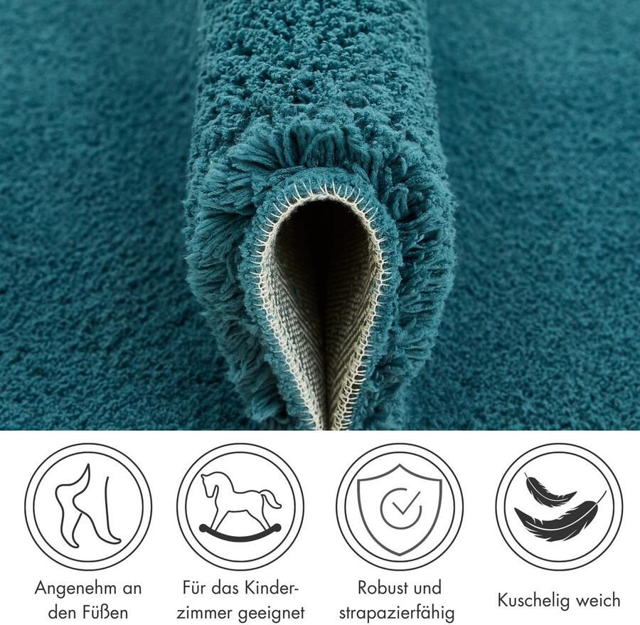 Andiamo Vloerkleed San Paolo Uni kleuren zachte kwaliteit ideaal in de woonkamer & slaapkamer - Foto 3